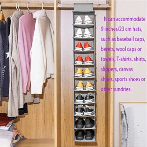 RAUYIVANY Hat Rack Closet Organizer for Caps - 10 Hanging Hat Organizers - Easy Hat Holder and Baseball Cap Organizer - Hat Organizer to Protect Your Hat