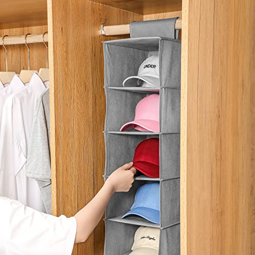 RAUYIVANY Hat Rack Closet Organizer for Caps - 10 Hanging Hat Organizers - Easy Hat Holder and Baseball Cap Organizer - Hat Organizer to Protect Your Hat