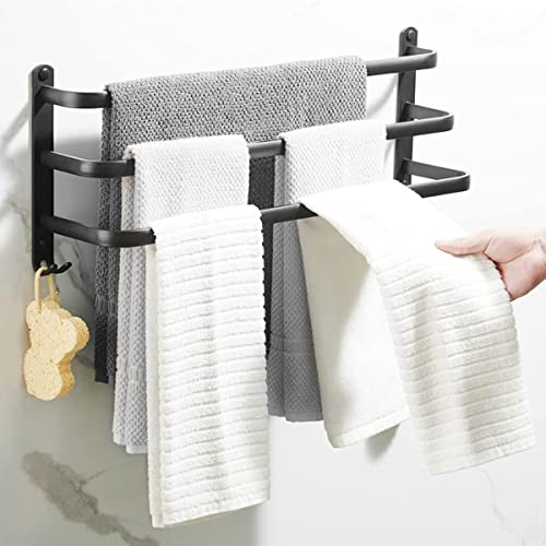 Senhill 3-Tier Towel Bar Wall Mounted Bath Towel Rack Towel Storage Shelf for Bathroom 24-Inch Towel Holder Towel Rail Towel Hanger