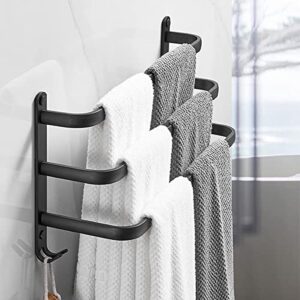 Senhill 3-Tier Towel Bar Wall Mounted Bath Towel Rack Towel Storage Shelf for Bathroom 24-Inch Towel Holder Towel Rail Towel Hanger