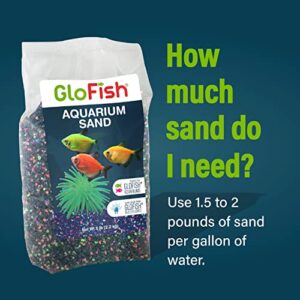 GloFish Aquarium Sand 5 Pounds, Black with Highlights, Complements Tanks and Décor, (AQ-78485)