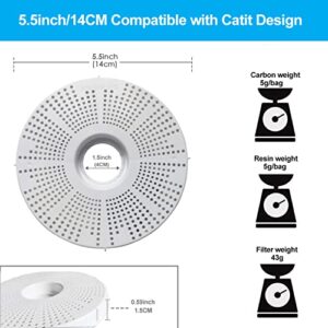 SAMANIJA 6-Pack Filters, Compatible with Catit Flower Fountains Cat Water Fountain Filter Replacement