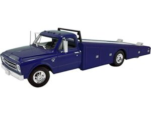 1967 chevy c30 ramp truck blue limited edition to 312 pieces worldwide 1/18 diecast model car by acme a1801709