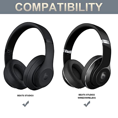 Adhiper Earpad Replacement Ear Pads and Earmuff Repair Part is Compatible for Beats Studio2 Wireless Headphones