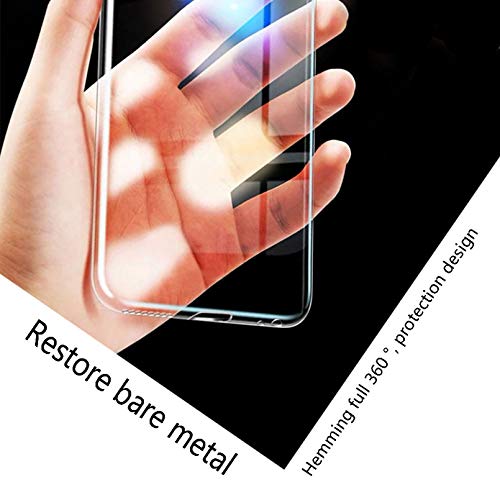 Phone Case for Cubot Max 3 (6.95"), with [2 x Tempered Glass Protective Film], KJYF Clear Soft TPU Shell Ultra-Thin [Anti-Scratch] [Anti-Yellow] Case for Cubot Max 3 - Transparent