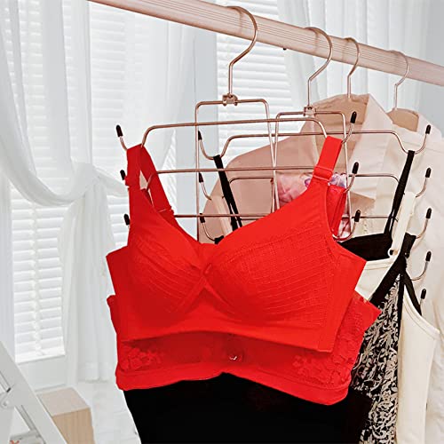 LIYZWJY Metal Hanger Saving Hangers Closet Organizer for Tank Tops,Bras,Cami,Strappy Dress,Bathing Suits,Belts (2pack)