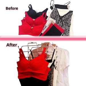 LIYZWJY Metal Hanger Saving Hangers Closet Organizer for Tank Tops,Bras,Cami,Strappy Dress,Bathing Suits,Belts (2pack)