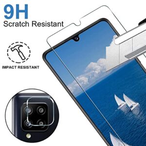 [3+3 Pack] Galaxy A42 Screen Protector with Camera Lens Protector, HD Tempered Glass Film, 9H Hardness, Anti Scratch, Easy Installation, Bubble Free, Screen Protector for Samsung Galaxy A42 5G