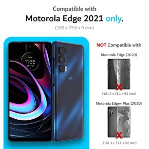 TUDIA DualShield Designed for Motorola Edge 5G UW Case/Moto Edge 2021 Case, [Merge] Shockproof Military Grade Slim Heavy Duty Tough Dual Layer Protection for Moto Edge 5G UW Case - Indigo Blue