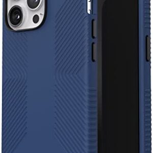 Speck Presidio2 Grip Case for Apple iPhone 13 Pro Polycarbonate,Shock-Absorbent Coastal Blue and Black Compatible w Mag Safe