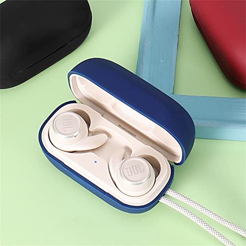 2 Pack DAYJOY Soft Silicone Protective Case Cover Compatible with JBL Reflect Mini NC Earphone, Protective Skin Sleeve(Black+Blue)
