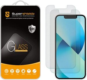 supershieldz (2 pack) anti-glare (matte) screen protector designed for iphone 13 mini (5.4 inch) [tempered glass] 0.33mm, anti fingerprint, anti scratch, bubble free