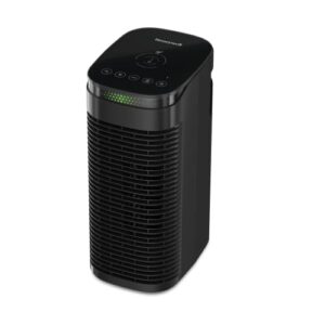 honeywell hpa080 insight hepa air purifier with air quality indicator and auto mode, allergen reducer for medium rooms (100 sq ft), black - wildfire/smoke, pollen, pet dander & dust air purifier