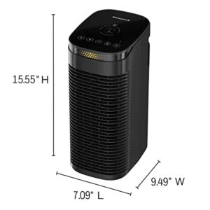 Honeywell HPA080 InSight HEPA Air Purifier with Air Quality Indicator and Auto Mode, Allergen Reducer for Medium Rooms (100 sq ft), Black - Wildfire/Smoke, Pollen, Pet Dander & Dust Air Purifier