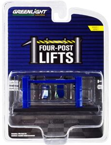 adjustable four-post lift blue four-post lifts series 1 1/64 diecast model by greenlight 16100 a