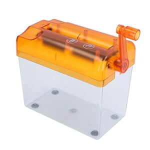 topincn manual paper shredder, portable shredder compact structure with hand crank for school for office desktop for home(orange)