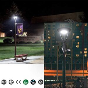 LED Circular Post Top Pole Lights 100W, Photocell Optional, 13000LM (500W Equiv.) LED Garden Area Lights for Pathway School Street Light