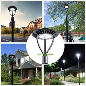 LED Circular Post Top Pole Lights 100W, Photocell Optional, 13000LM (500W Equiv.) LED Garden Area Lights for Pathway School Street Light