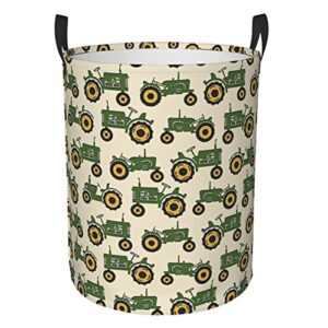 tractor car waterproof foldable laundry basket hamper laundry basket storage bag with durable handle for office bedroom clothes toys gift basket medium