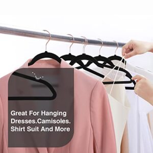 Ulimart Velvet Hangers -Hangers 50 Pack- Non Slip Hangers Heavy Duty Clothes Hangers - Hangers Non Slip Felt Hangers for Coats, Suit, Jackets, Pants & Dress Black Velvet Hanger