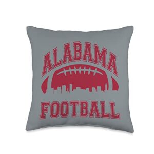 alabama tourist state pride tees college university style alabama football sport gift throw pillow, 16x16, multicolor