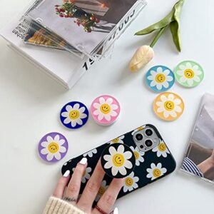 ONLYOU GRIPTOK Phone Grip Holder Hand Korean Griptok Simple Cute Stylish Smartphone Stand Design Daisy Smile Niko Circle Colorful Unique (Blue)