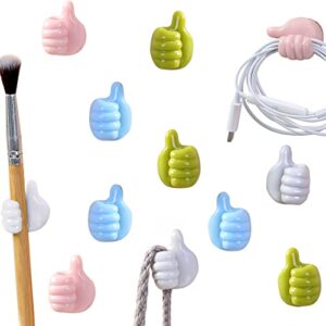 wayuto 12packs adhesive hooks for hanging wall decor small silicone sticky wall hooks damage free cord holder cute hand shape utility shower hooks hanger for office kitchen bathroom