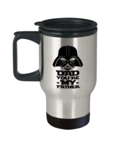 appreciationgifts star wars dad funny coffee travel mug - you are my father, fathers day travel mug, father's day gifts, star wars travel mug, darth vader travel mug, white