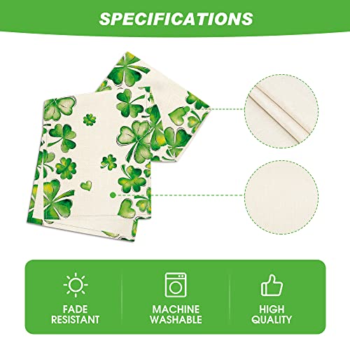 Artoid Mode Green Shamrock Bushes St. Patrick's Day Table Runner, Seasonal Spring Holiday Kitchen Dining Table Decoration for Indoor Outdoor Home Party Decor 13 x 72 Inch