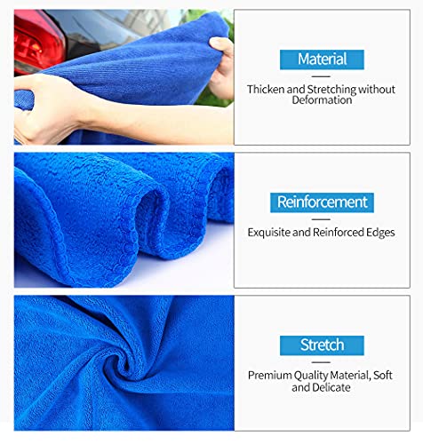 3/5/10 Pack Large Car Drying Towels, 24” x 60” Microfiber Car Wash Towels, Ultra Absorbent Microfiber Car Towels, Lint and Scratch Free Microfiber Towels, Thick Towers for Car, Truck, SUV (5 Pack)