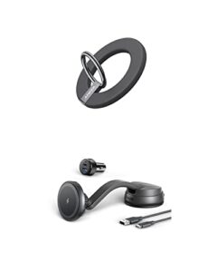 anker car charging mount with magnetic finger kickstand