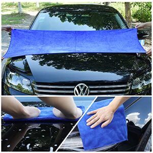 3/5/10 Pack Large Car Drying Towels, 24” x 60” Microfiber Car Wash Towels, Ultra Absorbent Microfiber Car Towels, Lint and Scratch Free Microfiber Towels, Thick Towers for Car, Truck, SUV (3 Pack)