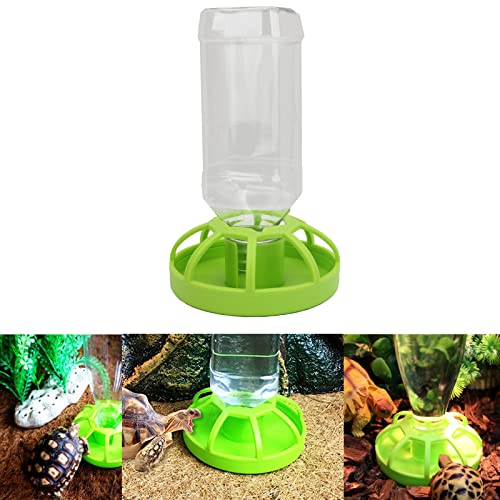 Bilindasly 1PCS Reptile Food Dish Automatic Water Drinker Dispenser Feeding Bowl Lizard Tortoise Feeder Round Dish Terrarium Dish Drink Bottle for Turtle Tortoise Lizard