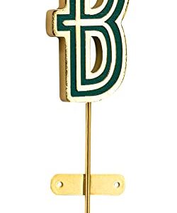 COLLECTIVE HOME - Monogram Wall Hooks, Wall Mounted Hooks for Hanging, Wood Letters for Wall Decor, Home-Bedroom-Living Room Gold Decor, Decorative Wall Hangers for Coat, Scarf, Bag(B)