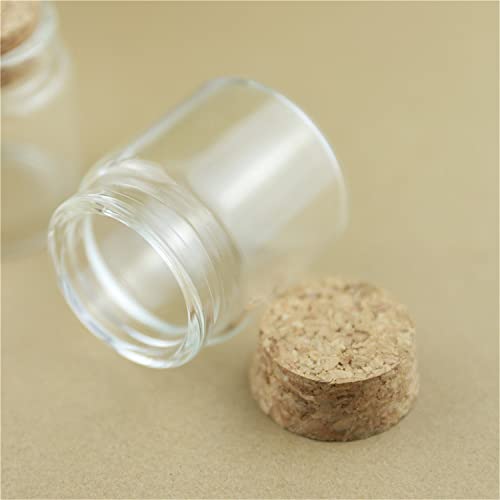 Bottlemaxjar 12pcs Small Glass Bottle Stopper 50ml Vials Glass Jars with Cork Storage Decorative Bottle 31x47x50mm(1.22x1.85x1.96inch), Diameter: 47mm, Height: 50mm, Opening: 31mm