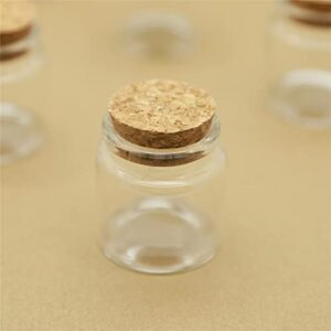 Bottlemaxjar 12pcs Small Glass Bottle Stopper 50ml Vials Glass Jars with Cork Storage Decorative Bottle 31x47x50mm(1.22x1.85x1.96inch), Diameter: 47mm, Height: 50mm, Opening: 31mm