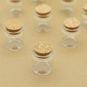 Bottlemaxjar 12pcs Small Glass Bottle Stopper 50ml Vials Glass Jars with Cork Storage Decorative Bottle 31x47x50mm(1.22x1.85x1.96inch), Diameter: 47mm, Height: 50mm, Opening: 31mm