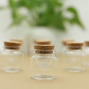 Bottlemaxjar 12pcs Small Glass Bottle Stopper 50ml Vials Glass Jars with Cork Storage Decorative Bottle 31x47x50mm(1.22x1.85x1.96inch), Diameter: 47mm, Height: 50mm, Opening: 31mm