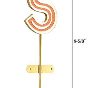 COLLECTIVE HOME - Monogram Wall Hooks, Wall Mounted Hooks for Hanging, Wood Letters for Wall Decor, Home-Bedroom-Livingroom Gold Decor, Decorative Wall Hangers for Coat, Scarf, Bag(S)