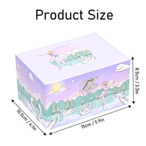 WNSC Musical Jewelry Box, Unique Christmas Gift Music Storage Box for Birthday Organizing Small Daily Items(F music box)