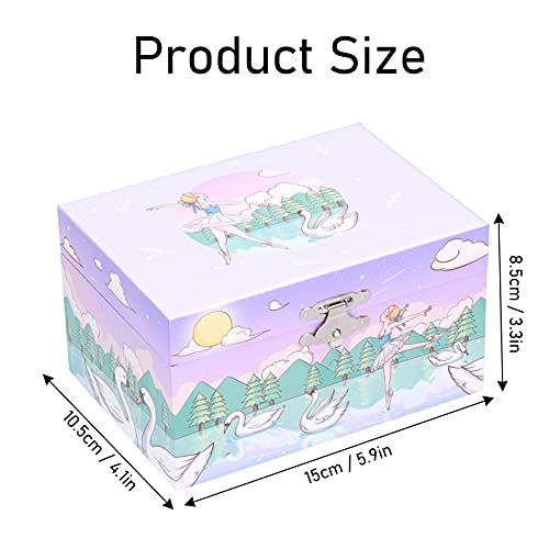 WNSC Musical Jewelry Box, Unique Christmas Gift Music Storage Box for Birthday Organizing Small Daily Items(F music box)