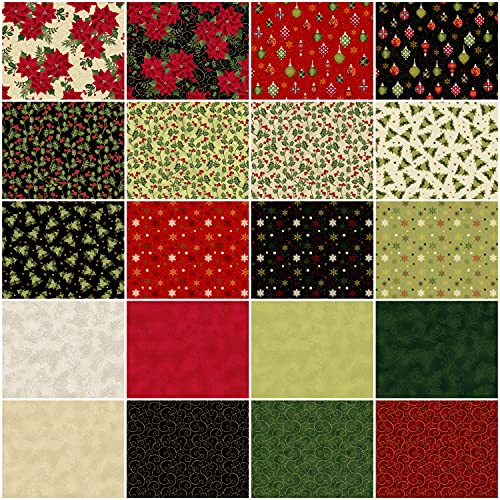 Charming Prints Charm Holiday Strip-Pies 40 2.5-inch Strips Jelly Roll Benartex, Assorted, 2.5 Inches, (STCHAPK)