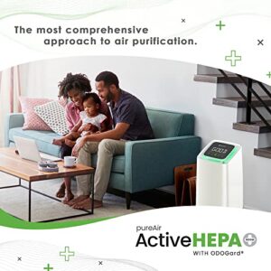 Greentech Environmental pureAir Active HEPA+ Pro with ODOGard® - Odor Eliminator and Air Purifiers for Home, Office, and Bedroom, Up to 375 Square Feet, Neutralizes Tough Odors, Easy Set Up