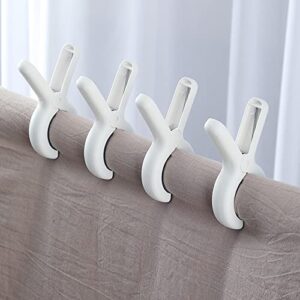 Acdion Plastic Clothes Pins Pack of 6 Heavy Duty Indoor Outdoor Laundry Clips for Bedclothes Throw Blankets Quilts Home Office Beach Towel Windproof