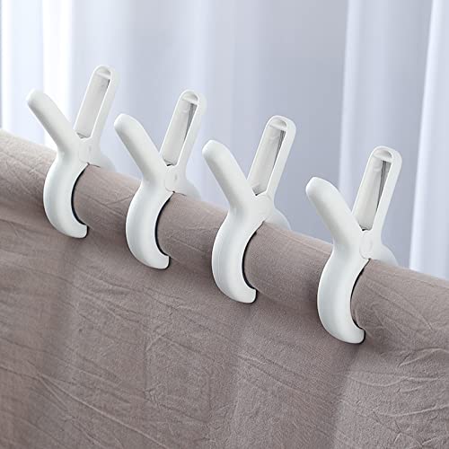 Acdion Plastic Clothes Pins Pack of 6 Heavy Duty Indoor Outdoor Laundry Clips for Bedclothes Throw Blankets Quilts Home Office Beach Towel Windproof