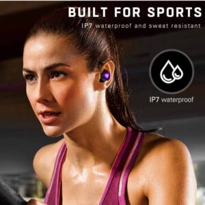 UrbanX Street Buds Plus for Oppo K9 Pro - True Wireless Earbuds w/Hands Free Controls (Wireless Charging Case Included) - Purple