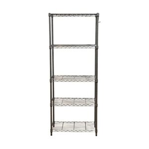 juggernaut storage 24"w x 14"d x 59"h five-shelf steel shelving unit, 1000 lb capacity, silver,sws241459-5s