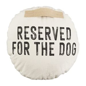 mud pie lover jute handle pillow, 18" dia, reserved for the dog