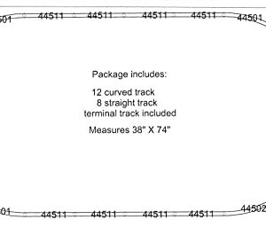 HO Scale Bachmann Nickel Silver EZ Track 38 X 74 Oval for Model Railroad Trains