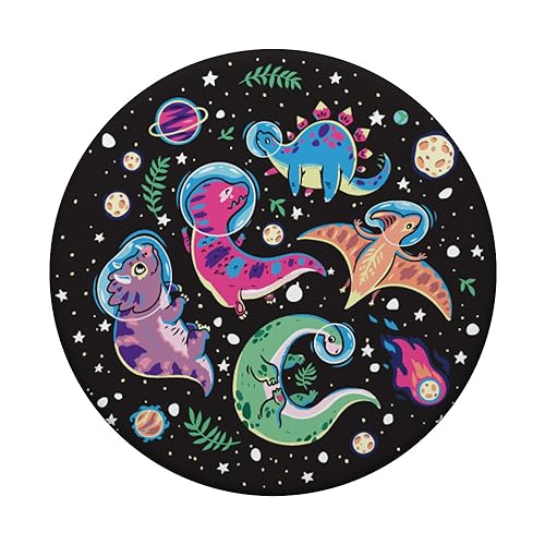 Stars Outer Space Turquoise Dinosaur Pretty White Planets PopSockets Standard PopGrip